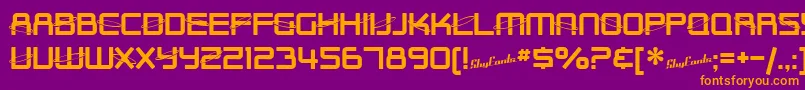 SfOuterLimitsUpright Font – Orange Fonts on Purple Background