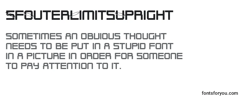 Review of the SfOuterLimitsUpright Font