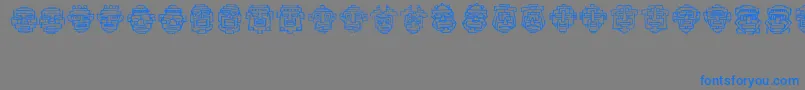 Fe20Faces Font – Blue Fonts on Gray Background