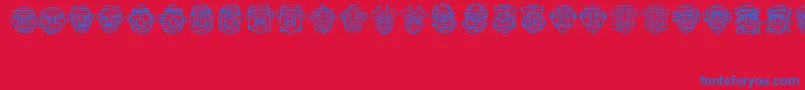 Fe20Faces Font – Blue Fonts on Red Background
