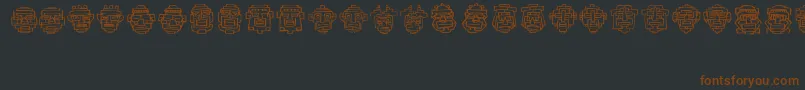 Fe20Faces Font – Brown Fonts on Black Background