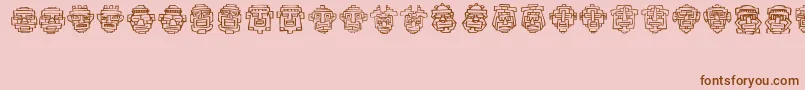 Fe20Faces Font – Brown Fonts on Pink Background