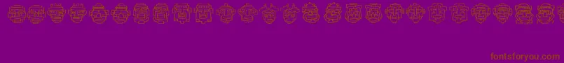 Fe20Faces Font – Brown Fonts on Purple Background