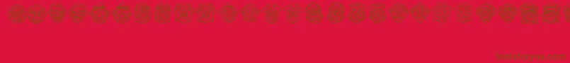 Fe20Faces Font – Brown Fonts on Red Background