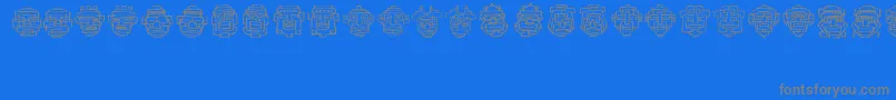 Fe20Faces Font – Gray Fonts on Blue Background