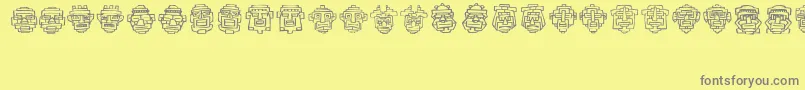 Fe20Faces Font – Gray Fonts on Yellow Background