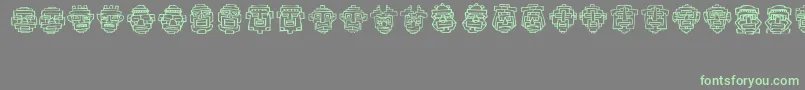 Fe20Faces Font – Green Fonts on Gray Background
