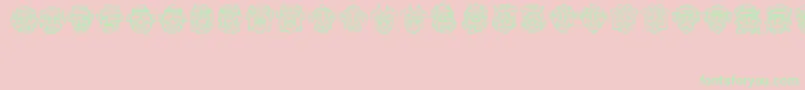 Fe20Faces Font – Green Fonts on Pink Background