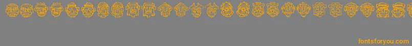 Fe20Faces Font – Orange Fonts on Gray Background