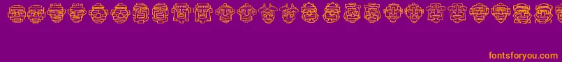 Fe20Faces Font – Orange Fonts on Purple Background