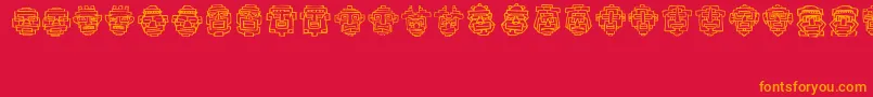 Fe20Faces Font – Orange Fonts on Red Background