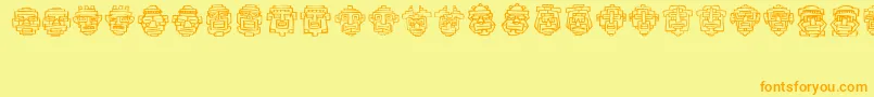 Fe20Faces Font – Orange Fonts on Yellow Background