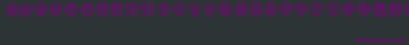 Fe20Faces Font – Purple Fonts on Black Background