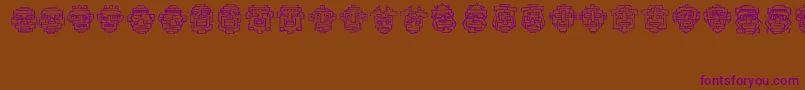 Fe20Faces Font – Purple Fonts on Brown Background