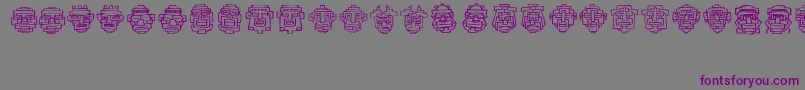 Fe20Faces Font – Purple Fonts on Gray Background