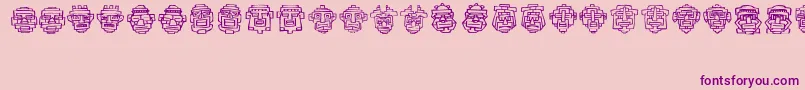 Fe20Faces Font – Purple Fonts on Pink Background
