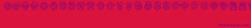 Fe20Faces Font – Purple Fonts on Red Background