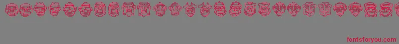 Fe20Faces Font – Red Fonts on Gray Background