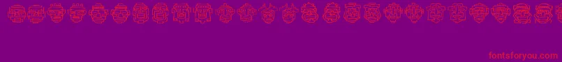 Fe20Faces Font – Red Fonts on Purple Background