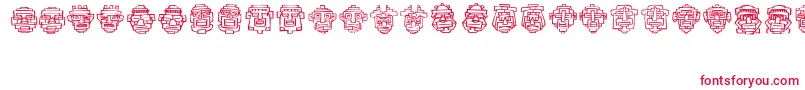 フォントFe20Faces – 赤い文字