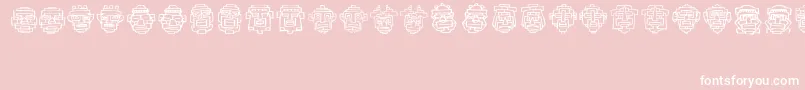 Fe20Faces Font – White Fonts on Pink Background
