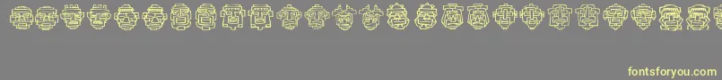 Fe20Faces Font – Yellow Fonts on Gray Background