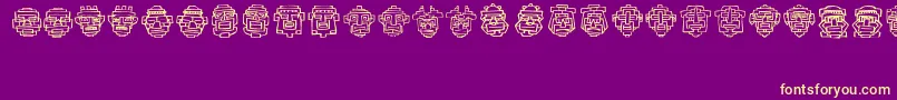 Fe20Faces Font – Yellow Fonts on Purple Background