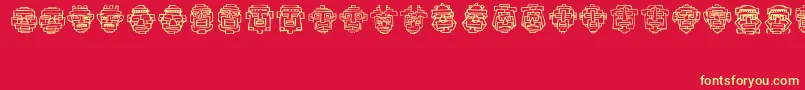 Fe20Faces Font – Yellow Fonts on Red Background