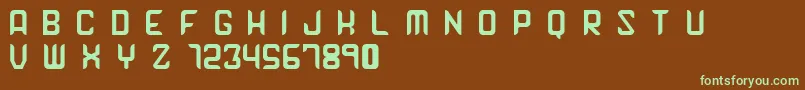 Arxel-fontti – vihreät fontit ruskealla taustalla