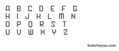 Überblick über die Schriftart Arxel