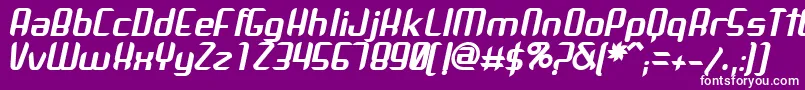 ArbekaBoldItalic Font – White Fonts on Purple Background