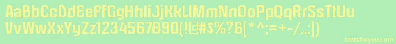 LaserjerksRegular Font – Yellow Fonts on Green Background