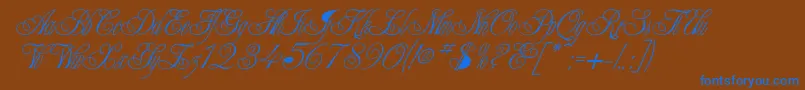 CampaignNormal Font – Blue Fonts on Brown Background