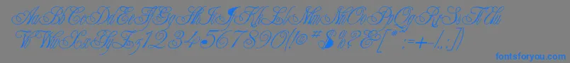 CampaignNormal Font – Blue Fonts on Gray Background