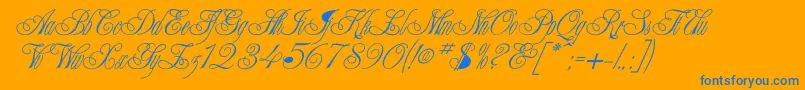CampaignNormal Font – Blue Fonts on Orange Background