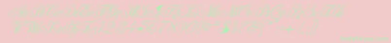 CampaignNormal Font – Green Fonts on Pink Background