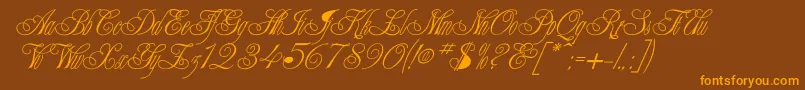 CampaignNormal Font – Orange Fonts on Brown Background