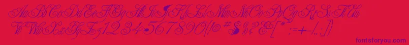 CampaignNormal Font – Purple Fonts on Red Background