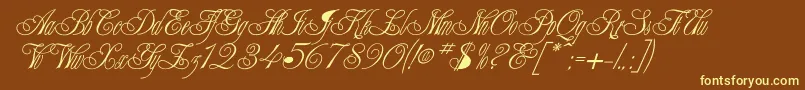 CampaignNormal Font – Yellow Fonts on Brown Background