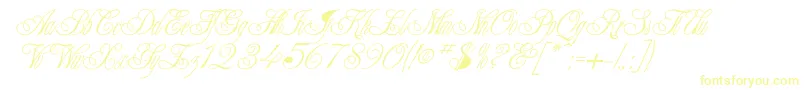 CampaignNormal Font – Yellow Fonts on White Background