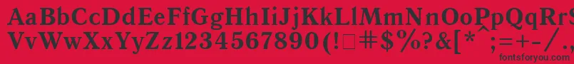 QuantantiquaBold Font – Black Fonts on Red Background