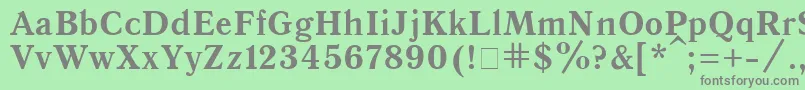 フォントQuantantiquaBold – 緑の背景に灰色の文字