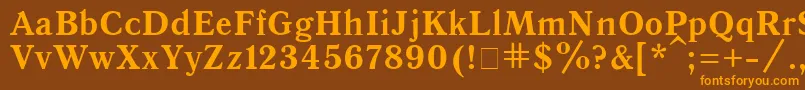 QuantantiquaBold Font – Orange Fonts on Brown Background