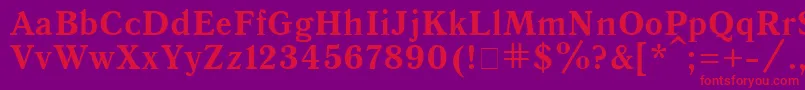 QuantantiquaBold Font – Red Fonts on Purple Background