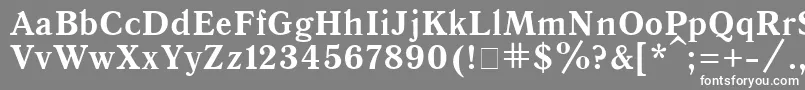 フォントQuantantiquaBold – 灰色の背景に白い文字