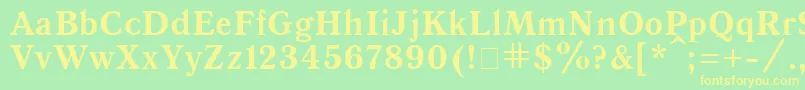 QuantantiquaBold Font – Yellow Fonts on Green Background