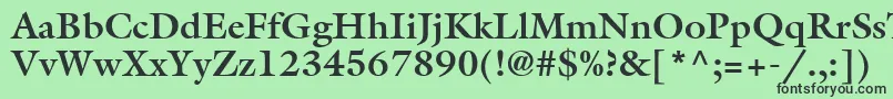 フォントAcanthusSsiBold – 緑の背景に黒い文字