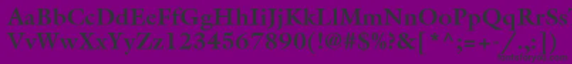 フォントAcanthusSsiBold – 紫の背景に黒い文字