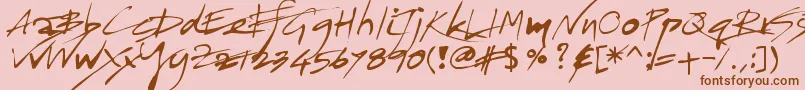 JayadhiraLilaEe01 Font – Brown Fonts on Pink Background