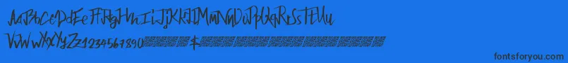 Fairbanks-fontti – mustat fontit sinisellä taustalla